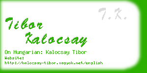 tibor kalocsay business card
